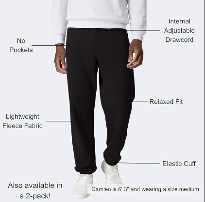 Amazon:Hanes Men's Ecosmart Best Sweatpants