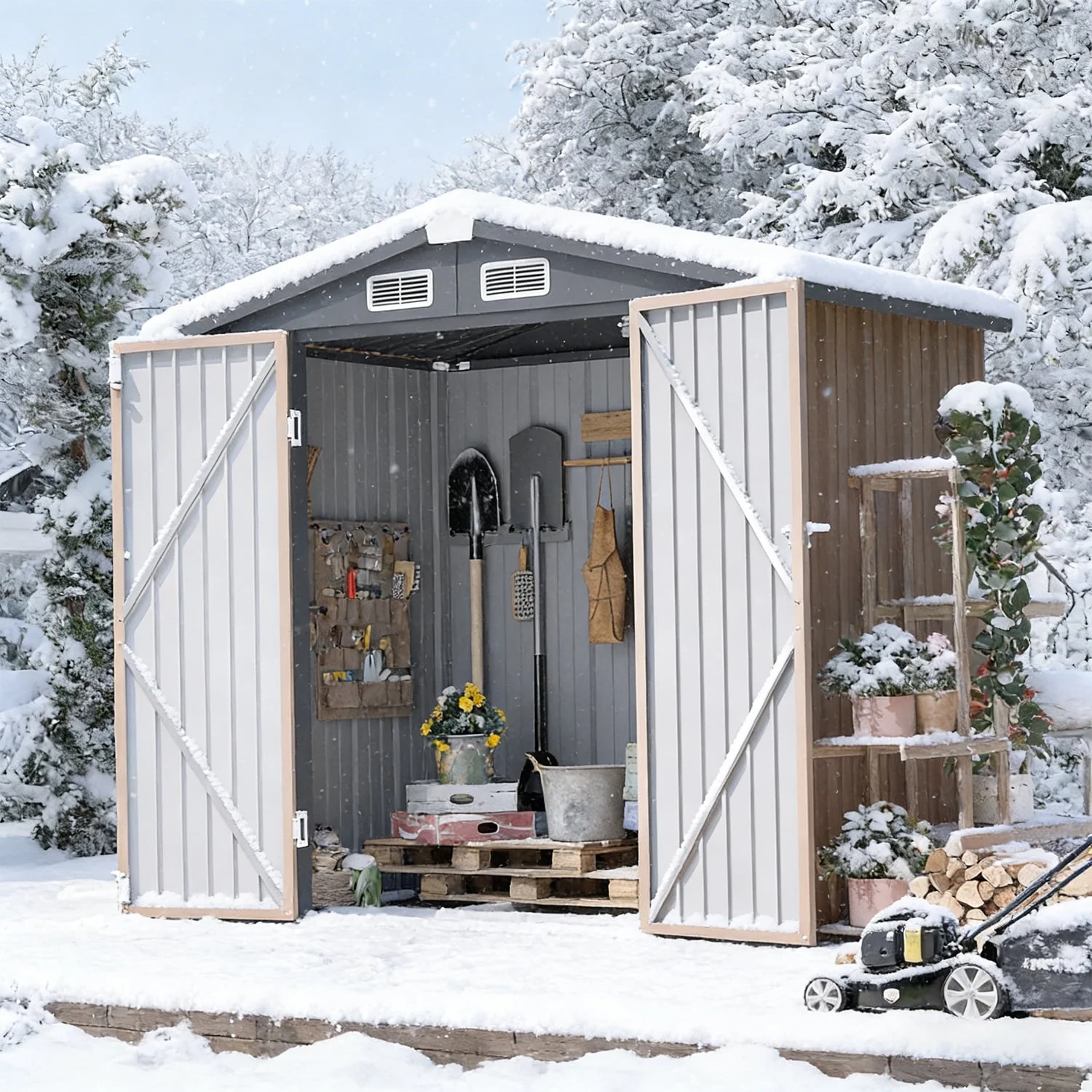 Clouddwell 6x4 Ft Metal Storage Shed