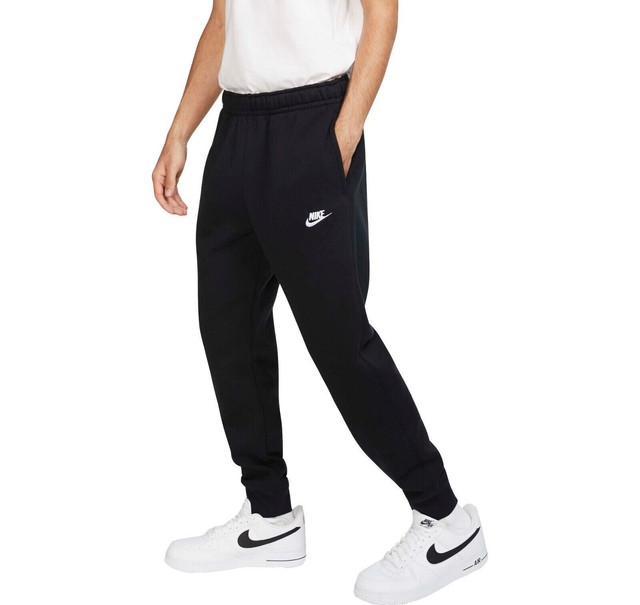 Men's Nike Swoosh Jogger Fleece Sweatpants - Black