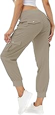 MoFiz Women's Lightweight Quick Dry Hiking Cargo Pants with Pockets
