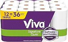 Viva Signature Cloth Paper Towels, 12 Triple Rolls, 129 Sheets