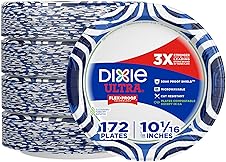 Dixie Ultra Large Paper Plates, 10 Inch, Heavy Duty, Microwave-Safe