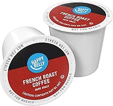 Happy Belly Dark Roast Coffee Pods, French Roast, 100 Count