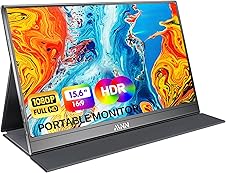 MNN 15.6" FHD Portable Monitor, Ultra-Slim IPS, USB C & HDMI