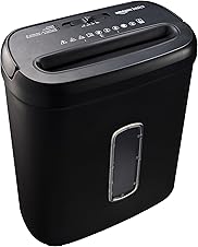 Amazon Basics 8-Sheet Cross Cut Paper and Credit Card Shredder