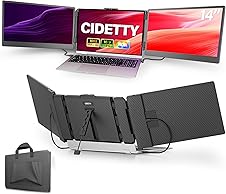 CIDETTY 14'' FHD 1080P IPS Portable Laptop Screen Extender, Dual/Tripl