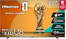 Hisense 100" U8 Mini-LED 4K Smart TV - 165Hz, HDR10+, Dolby Vision