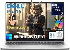 Dell Pro 16 Laptop, Intel Core Ultra 7, 32GB DDR5 RAM, 1TB SSD