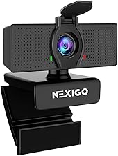NexiGo N60 1080P Webcam with Microphone and Privacy Cover