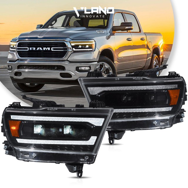VLAND Full LED Projector Headlights for 2019-2023 RAM 1500