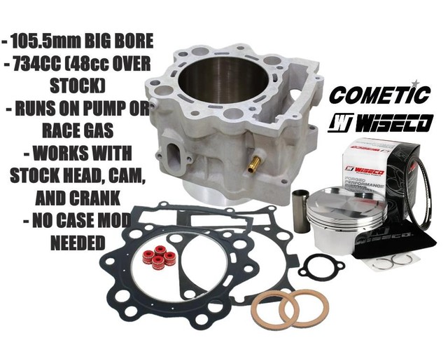 Raptor 700R SE Big Bore Kit 105.5mm Cylinder Wiseco 734 Top End Rebuild Kit