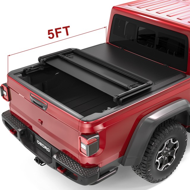 OEDRO Soft Tri-Fold Tonneau Cover for 2020-2026 Jeep Gladiator JT