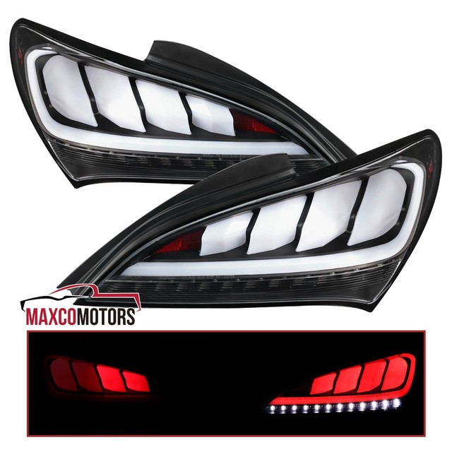 Black LED Sequential Tail Lights for 2010-2016 Hyundai Genesis Coupe