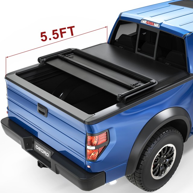 5.5FT 3-Fold Tonneau Cover for 2009-2014 Ford F150 F-150 Truck Bed