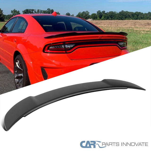 Dodge Charger Hellcat Style Matte Black Rear Trunk Spoiler Wing Lip 2015-2023