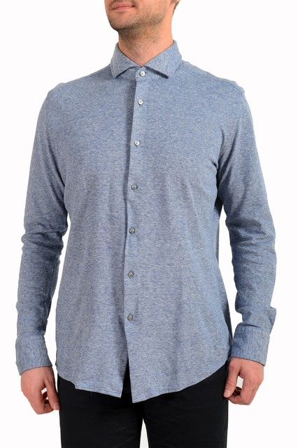 Hugo Boss Men's "Jasoninch Slim Fit Linen Long Sleeve Dress Shirt