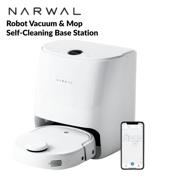 Refurbished Narwal T10 Robot Vacuum and Mop with Self-Cleaning Base Station