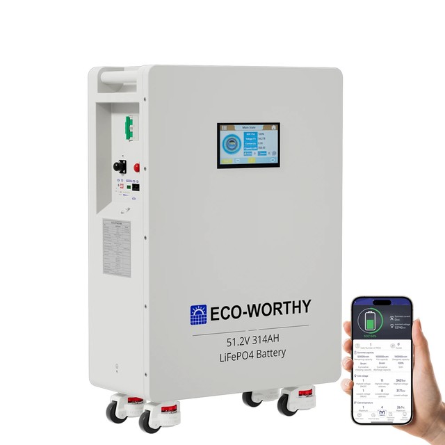 ECO-WORTHY 16.07kWh 48V 314AH LiFePO4 Solar Backup Battery