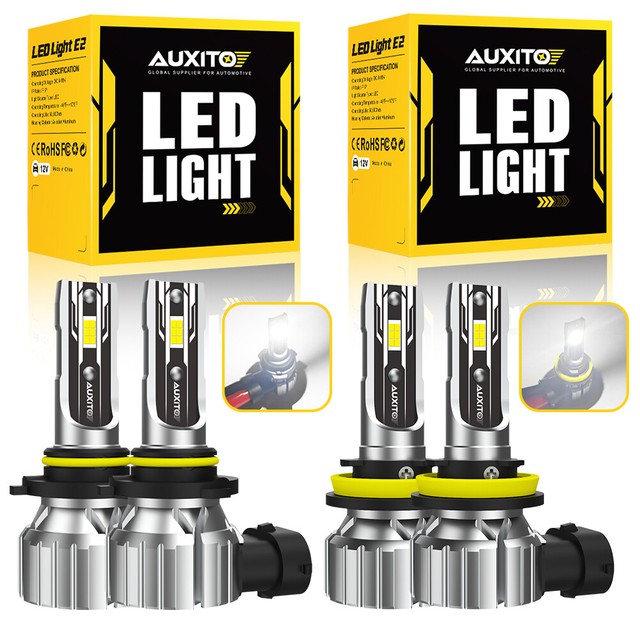 AUXITO 9005 H11 LED Combo Headlight Bulbs High Low Beam Kit