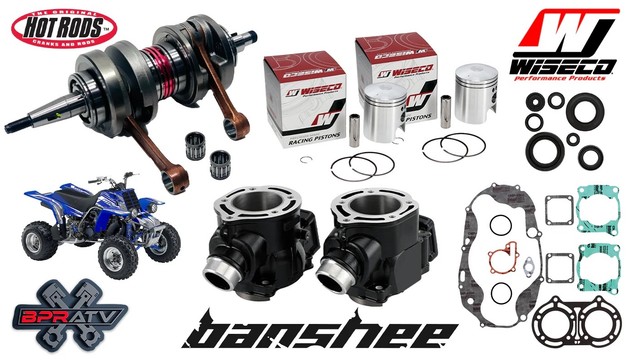 Yamaha Banshee 64mm Stock Rebuild Kit Crank Wiseco Pistons Gaskets Seals