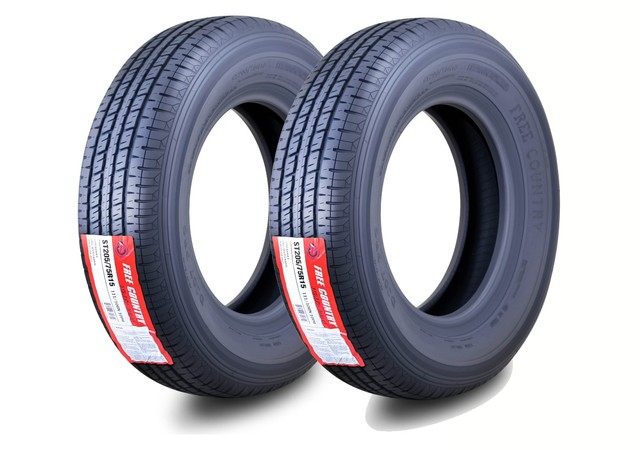 Free Country ST205/75R15 Trailer Tires 10PR Radial Heavy Duty LRE
