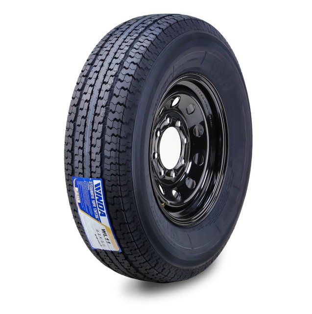 WINDA Trailer Tire Wheel ST235/80R16 10-Ply E 124M 8 Lugx 6.5" Black Mod Rim