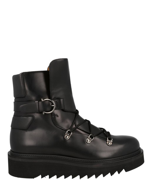 Ferragamo Mens Giulio Lace-Up Demi Boots