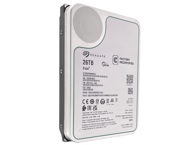 Seagate Exos ST26000NM000C 26TB 7200RPM SATA 3.5" Enterprise Hard Drive