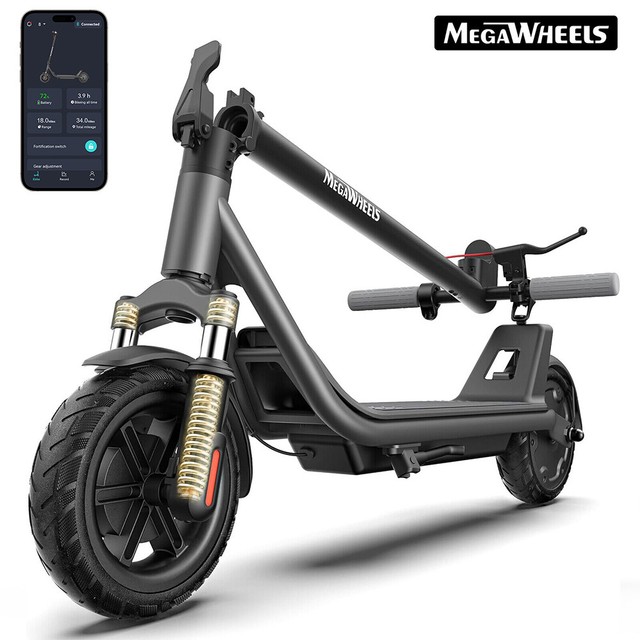 2026 Adults Electric Foldable Scooter with App & Double Shock Absorption