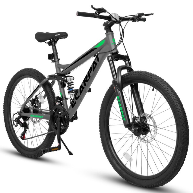Mountain Bike 24/26/27.5 Inch Full Suspension 21-Speed Dual Disc Brake