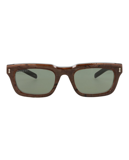 Gucci Men's Square/Rectangle Blue Green Fashion Eyewear