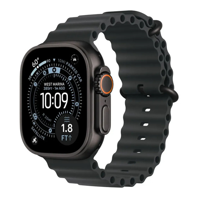 Apple Watch Ultra 3 49mm GPS Cellular Titanium Case with Black Ocean Band