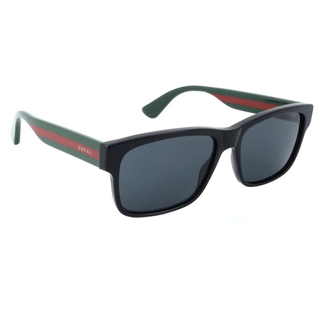 Gucci Grey Square Men's Sunglasses GG0340S 006 58