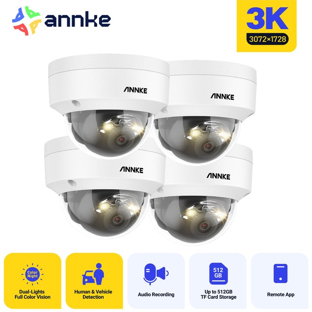 ANNKE 5MP Audio POE Security IP Camera AC500 Full Color Night AI Detection