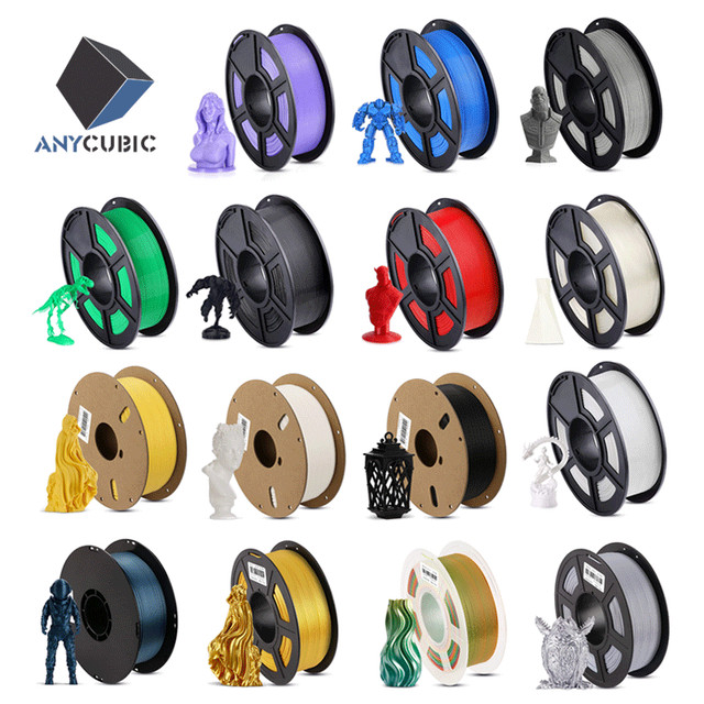 ANYCUBIC 1KG PLA/PLA+/PETG/Silk/Matte High Speed 3D Filament Lot