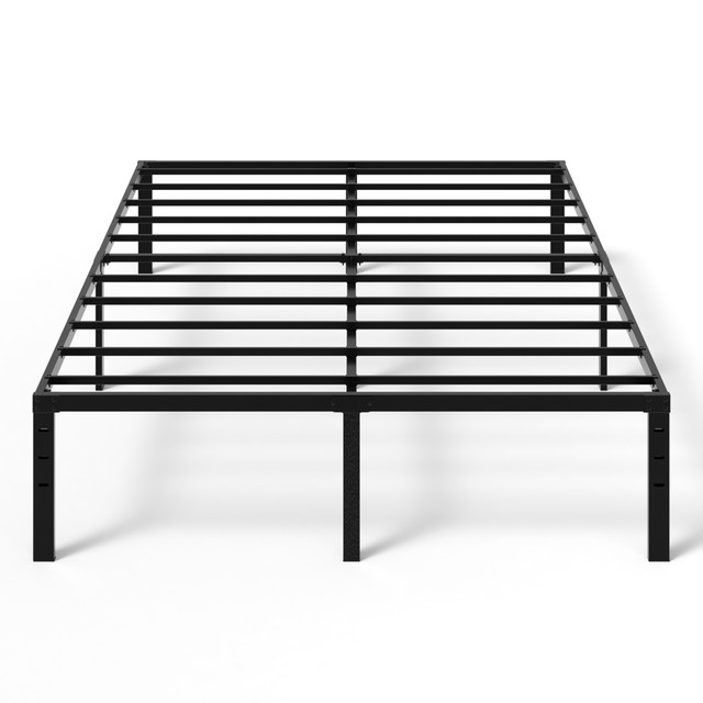18-Inch Heavy Duty Metal Steel Slat Bed Frame for Twin, Full, Queen, King Sizes