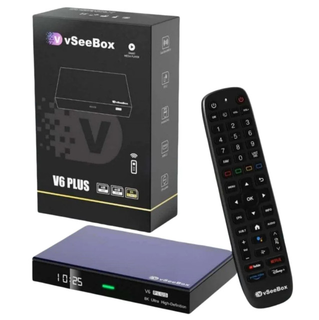 vSeeBox V6 Plus 8K UHD Streaming Media Player WiFi HDMI