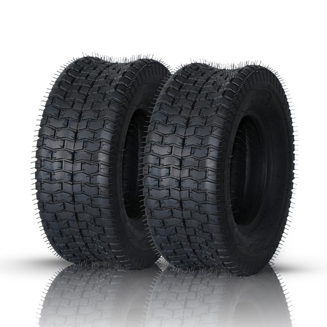 16x6.50-8 Lawn & Garden Mower Tractor Turf Tires 4 Ply Tubeless - 2pcs