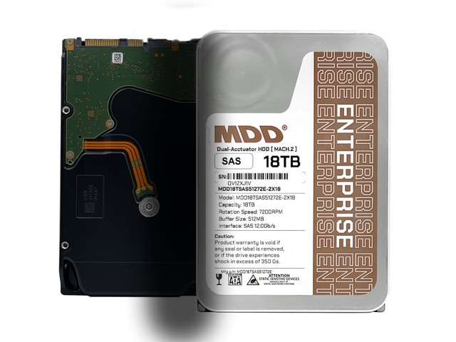 MDD 18TB Dual Actuator 7200RPM 512MB SAS 12Gb/s Enterprise HDD