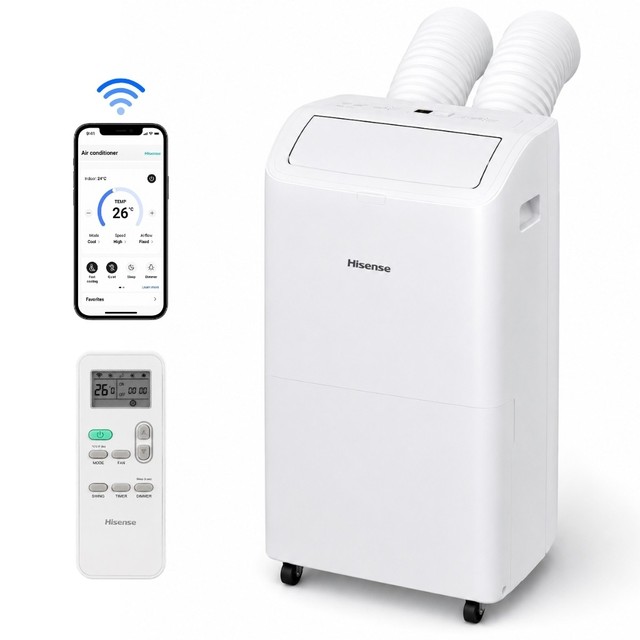 Hisense 8,000 BTU Smart Portable Air Conditioner Dual Hose w/ Inverter