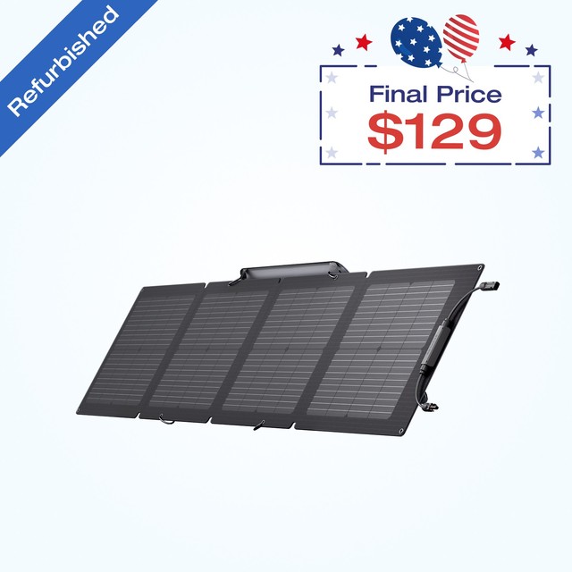 Refurbished EcoFlow 110W Portable Foldable Solar Panel with Carry Case