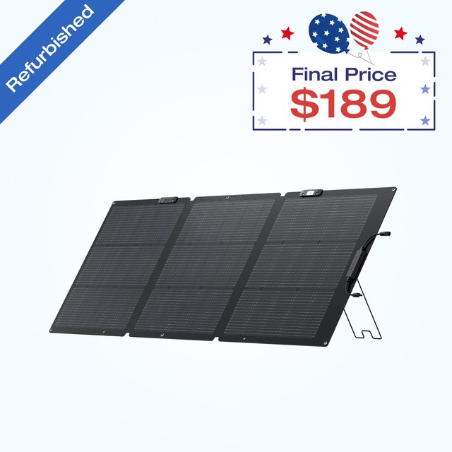 Refurbished EcoFlow 160W Portable Solar Panel for Power Station IP68 Certified