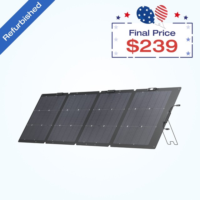 Refurbished EcoFlow NextGen 220W Bifacial IP68 Portable Solar Panel