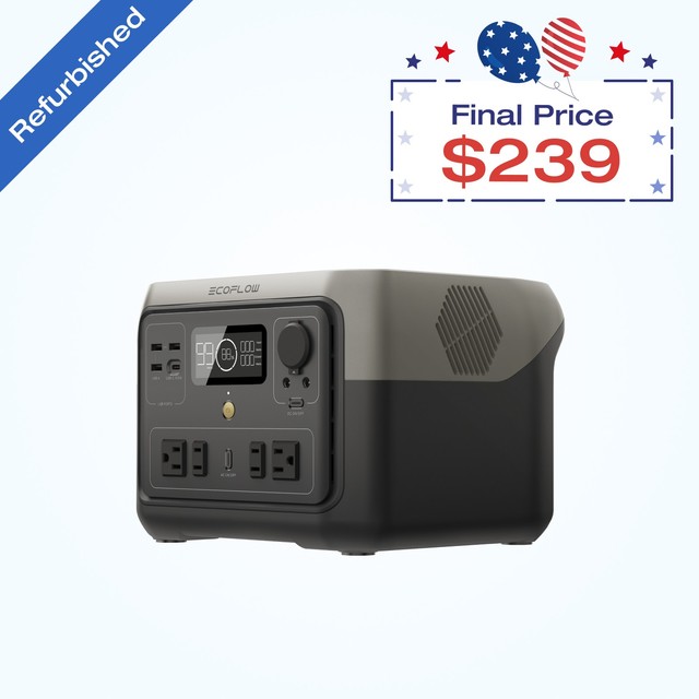 Refurbished EcoFlow RIVER 2 Max Power Station 512Wh LFP Generator