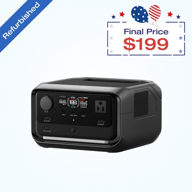 Refurbished EcoFlow River 3 Plus 286Wh Portable Power Station LiFePO4 Battery