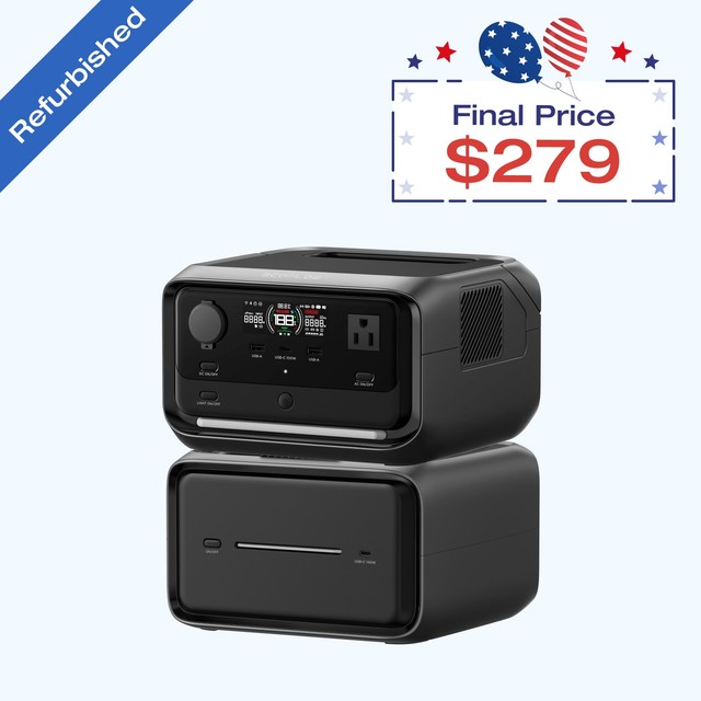 EcoFlow River 3 Plus Portable Power Station 858Wh with EB600 Extra Battery