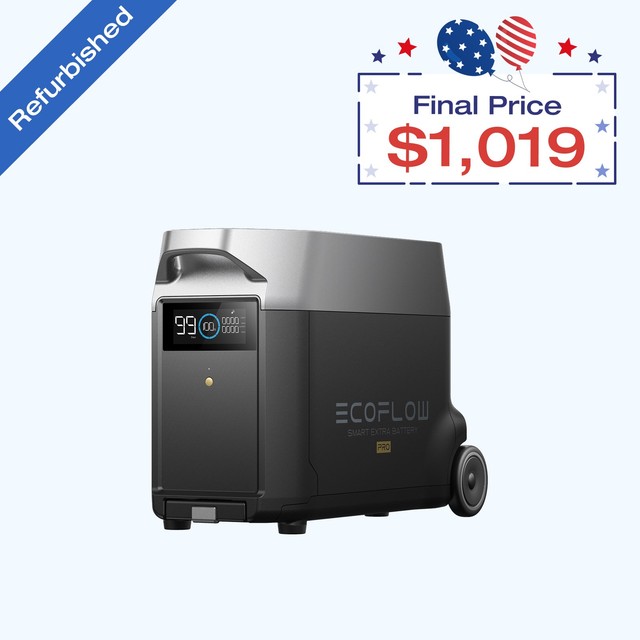 Refurbished EcoFlow DELTA Pro Generator Extra Battery 3600Wh LFP