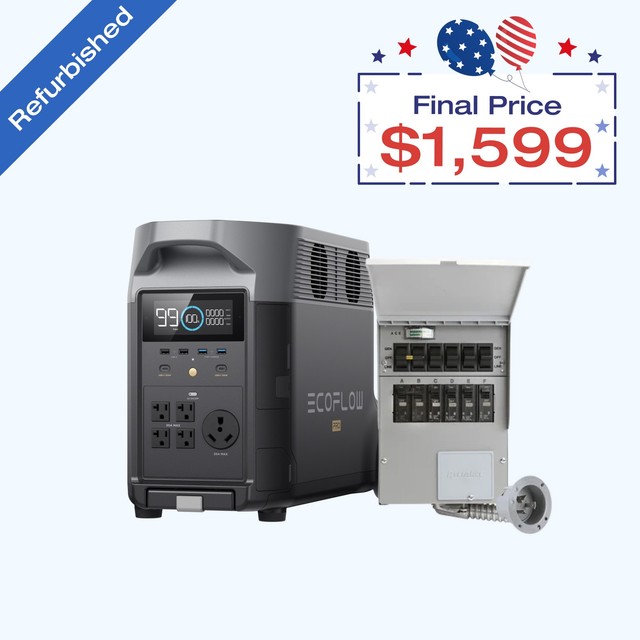 Refurbished EcoFlow DELTA Pro 3600Wh Power Station 120V Home Backup
