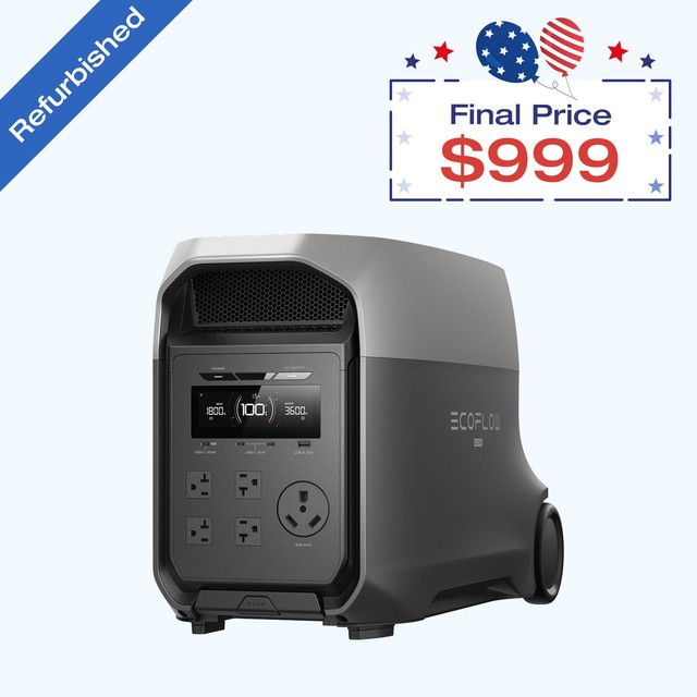 Refurbished EcoFlow Delta 3 Ultra 3600W 3072Wh Portable Power Station