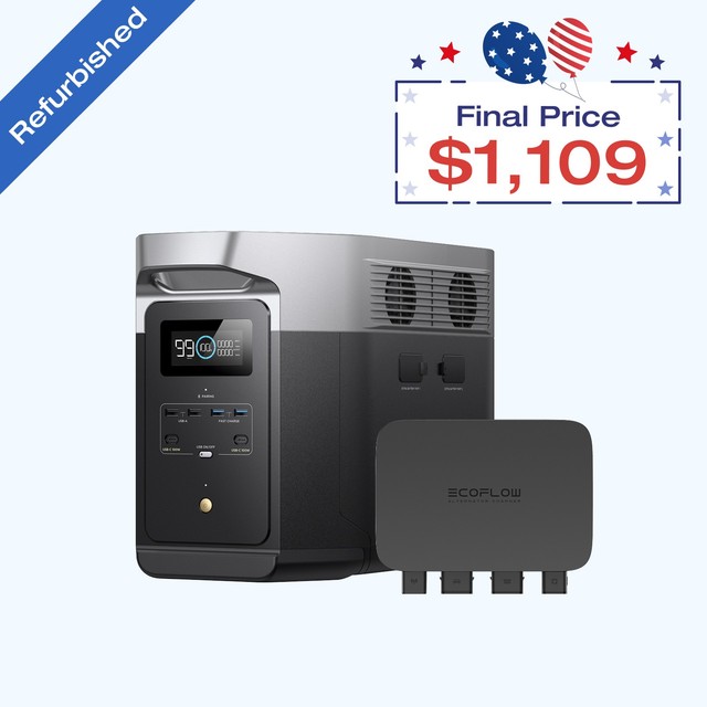 Refurbished EcoFlow 800W Alternator Charger with Power Station